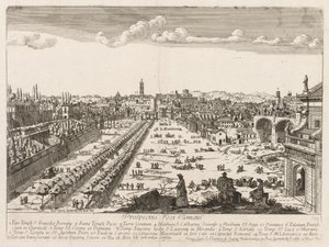 Rooman foorumi esitteestä, 1666 tekijältä Lievin Cruyl