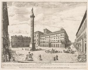 Piazza Colonna, 1666 tekijältä Lievin Cruyl