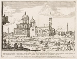 Santa Maria Maggiore elokuvasta "Näkymä Rooman kaupungin maamerkeistä" tekijältä Lievin Cruyl