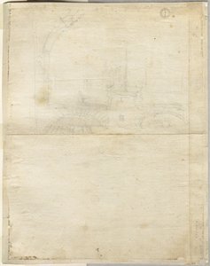 Luonnos San Giovannille Laterano verso, 1664. tekijältä Lievin Cruyl