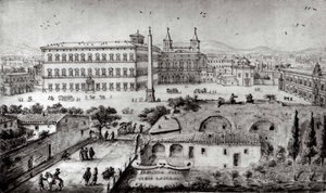 Näkymä Lateraaniin, Rooma, 1672-73. tekijältä Lievin Cruyl