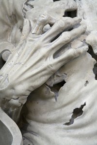 Nyljetty eli luuranko, yksityiskohta tekijältä Ligier Richier