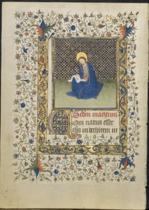 Lehti tuntikirjasta: St. Matthew, n. 1415-20. tekijältä Limbourg Brothers
