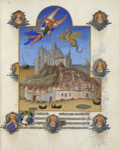 Très Riches Heures du Duc de Berry - Pyhän Mikaelin messu tekijältä Limbourg Brothers