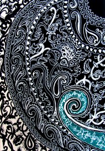 Paisley-tutkimus, 2016 (Muste akvarellipaperille) tekijältä linda arthurs