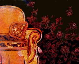 Rust Easy Chair, 2017 (sekatekniikka) tekijältä linda arthurs