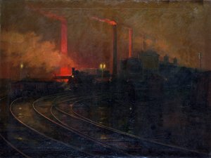 "Dowlaisin terästehdas, Cardiff yöllä", 1893-1897