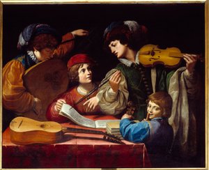 Leonello Spadan (1576-1622) konserttimaalaus 1615 noin. Aurinko. 1,43x1,72 m