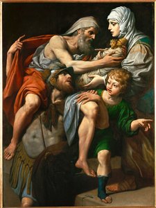 Enee et Anchise - Aeneas ja Anchises. Aeneas kantaa isänsä Anchisesin palavasta Troijasta ...