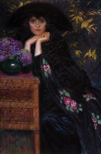 Naisen muotokuva Violettesta, 1920. tekijältä Lionne