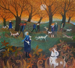 Hide and Seek, 2015, (akryyli tussilla paperille) tekijältä Lisa Graa Jensen