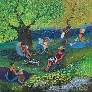 Lady in Pink, 2015 (akryyli paperille) tekijältä Lisa Graa Jensen