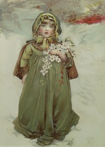 Etukappale jouluruusuista, 1880 tekijältä Lizzie Mack