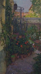 Triptyykki eli puutarha kukkiva (sivupaneeli) 1907