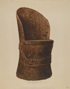 Puinen hirsituoli, 1938.