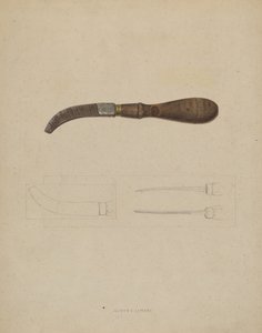 Puinen Peg File, c. 1937. tekijältä Lloyd Charles Lemcke