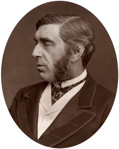 Oikea Hon George Joachim Goschen, Lontoon kaupungin kansanedustaja, 1877. tekijältä Lock and Whitfield