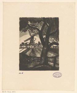 Hedelmätarha Le Fruitier (alkuperäinen nimi) tekijältä Lodewijk Schelfhout (signed by artist)