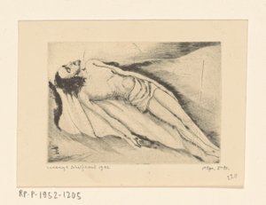 Dode Christus Le Christ mort (alkuperäinen nimi) tekijältä Lodewijk Schelfhout (signed by artist)