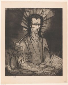 Filosoof Le Philosophe (alkuperäinen nimi esineessä) tekijältä Lodewijk Schelfhout (signed by artist)