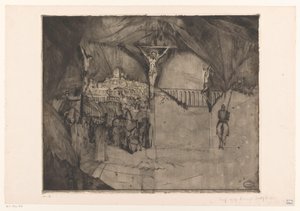 Golgata I (alkuperäinen nimi) tekijältä Lodewijk Schelfhout (signed by artist)