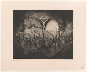 Golgata I (alkuperäinen nimi) tekijältä Lodewijk Schelfhout (signed by artist)