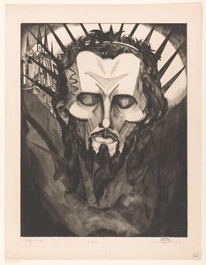 Kristuksen pää Tête de Christ I (alkuperäinen nimi esineessä) tekijältä Lodewijk Schelfhout (signed by artist)