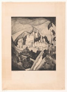 Les Angles I (alkuperäinen nimi) tekijältä Lodewijk Schelfhout (signed by artist)
