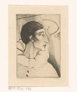 Pierrot IV (alkuperäinen nimi) tekijältä Lodewijk Schelfhout (signed by artist)