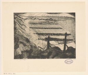 Domburgin ranta Plage de Domburg II (alkuperäinen nimi) tekijältä Lodewijk Schelfhout (signed by artist)