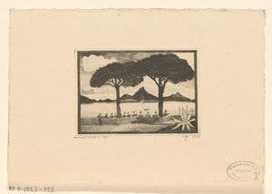 Twee poika The Two Trees (alkuperäinen nimi) tekijältä Lodewijk Schelfhout (signed by artist)