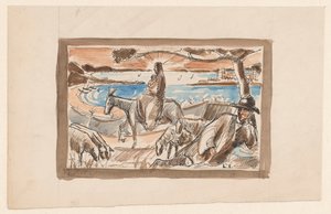 Lento Egyptiin tekijältä Lodewijk Schelfhout (signed by artist)