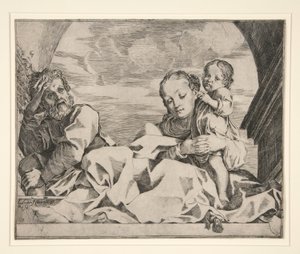 Pyhä perhe tekijältä Lodovico Carracci