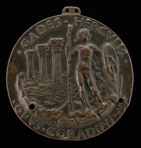 Herkules ja kolme pylvästä meressä [kääntöpuoli], 1472. tekijältä Lodovico Corradini
