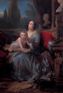 Maria Brignole-Sale De Ferrari ja hänen poikansa Filippo, kirjoittanut Leon Cogniet. tekijältä Léon Cogniet