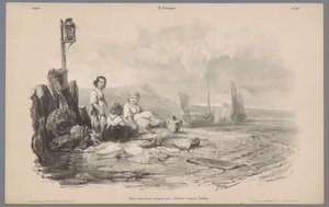 Tres nens jugant en una badia Representacions de la vida rural (títol de la sèrie) La Campanya. Acabat Etudes varieés aux deux Crayons (títol de la sèrie sobre objecte). tekijältä Léon Jean Baptiste Sabatier