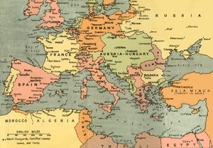"Keski-Eurooppa ja Välimeri", 1919. tekijältä London Geographical Institute