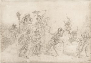 Pyhiinvaeltajat palaavat Madonna dellArcon juhlapäivästä, 1827. tekijältä Léopold Robert