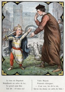 Lorenz Frolichin (1820-1908) kuvitus suositulle kappaleelle "The Good King Dagobert". Painos J. Hetzel.Noin 1880. tekijältä Lorens Frolich