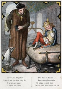 Lorenz Frolichin (1820-1908) kuvitus suositulle kappaleelle "The Good King Dagobert". Painos J. Hetzel. Noin 1880. (Hammassärky) . tekijältä Lorens Frolich