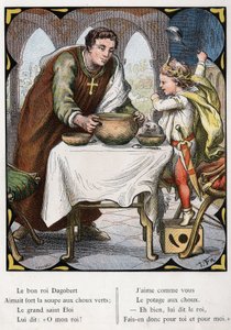 Lorenz Frolichin (1820-1908) kuvitus suositulle kappaleelle "The Good King Dagobert". Painos J. Hetzel.Noin 1880.