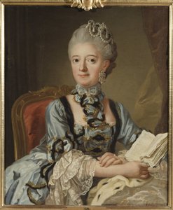 Louise Ulrique de Prusse, reine de Suede et Finlande - Muotokuva Louisa Ulrikasta Preussista (1720-1782), Ruotsin kuningattaresta, Pasch, Lorenz, nuorempi (1733-1805). Öljy kankaalle