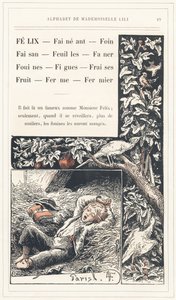 Felix, Lay, Hay, Fasaani, Leaves, Faner, Weasels, Figs, Strawberries, Fruit, Farm, Farmer, sivu 19 - Aakkoset Mademoiselle Lili, L. Froelich ja isä (Hetzel itse). Bibliotheque  Magasin d
