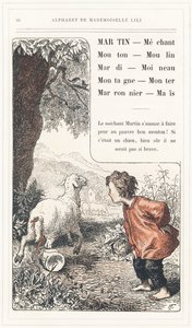 Martin, Mechant, Mouton, Mill, Tuesday, Sparrow, Mountain, Rise, Chestnut, Mais, sivu 26 - Aakkoset Mademoiselle Lili, L. Froelich ja isä (Hetzel itse). Bibliotheque  Magasin d