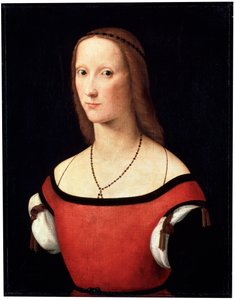 Naisen muotokuva, c1500-c1506 tekijältä Lorenzo Costa