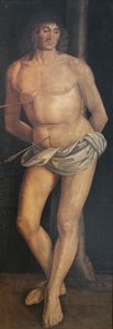 St Sebastian, post 1490 (tempera kankaalle) tekijältä Lorenzo Costa