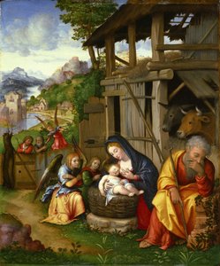 ""Nativite"" Peinture de Lorenzo Leonbruno (1480-1537) vers 1515 National Museum of Western Art, Tokio