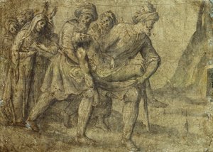 Kristus kannettiin haudalle, tekijältä Lorenzo Lotto