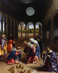 Kristuksen jäähyväiset äidilleen tekijältä Lorenzo Lotto