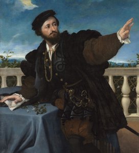 Miehen muotokuva, mahdollisesti Girolamo Rosati, 1533-34 tekijältä Lorenzo Lotto
